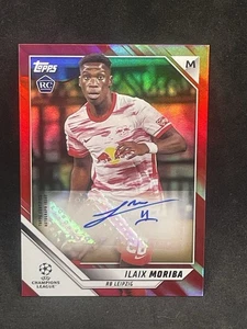2021-22 Topps UCL Ilaix Moriba Rosso /5 Rookie Auto SSP - Foto 1 di 3