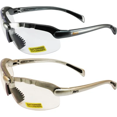 Global Vision C-2000 Safety Glasses 2 Pair Gray & Silver Frames w/Clear Lenses - Image 1 of 3
