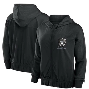 Las Vegas Raiders Fanatics Women's Script Lock Full-Zip Hoodie - Black NWT 2XL - Picture 1 of 5
