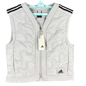 Adidas Para Hombre Puffer Aislado Cremallera Completa Gris Cálido Chaleco Chaqueta Talla XS Regular Nuevo Con Etiquetas - Imagen 1 de 12