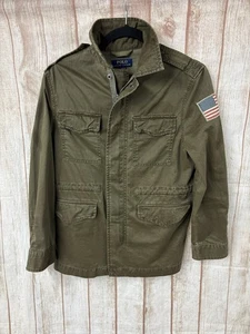 Polo Ralph Lauren Niños Caqui Bandera de EE. UU. Militar Ejército Chaqueta Utilitaria Mediana 10-12 - Imagen 1 de 24