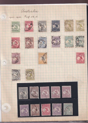 Colección de estampillas de Australia, 14 escaneos, en su mayoría usados Foto 1 de 4