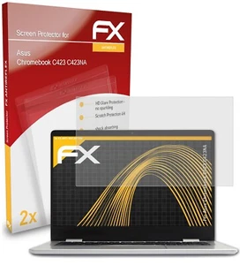 atFoliX 2x Screen Protector voor Asus Chromebook C423 C423NA mat&schokbestendig - Afbeelding 1 van 9