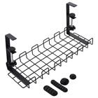 Metal Cord Management Tray Black Wire Organizer Rack  Most Table