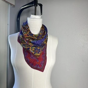 Albert Nipon Seidentuch Damen Geometrisch Blumen Vintage Japan Hergestellt Klassisch Weich - Bild 1 von 10