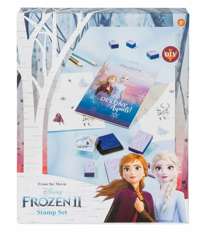 TOTUM FROZEN Bastel-Set - Stempel Set Malblock Stifte Olaf Anna Elsa - Bild 1 von 1