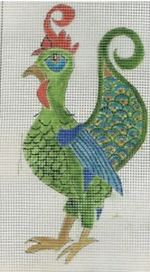 Needlework Tapestry Canvas 10 d. Hand painted design. Use own wool. One only. - Picture 1 of 3