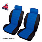 For Nissan Nv200 Combi - Front Pair Of Blue/Black Leather Look Car Seat Covers