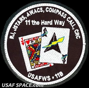 USAF 8th WEAPONS SQ -CLASS 2011B -11- THE HARD WAY- ORIGINAL AIR FORCE VEL PATCH - Picture 1 of 2