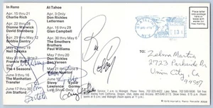 Bill Cosby The Lettermen Signed Harrah's Casino Lake Taho NV Postcard 1976 - Picture 1 of 2