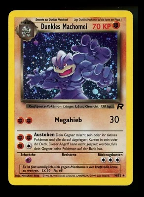 GERMAN Dark Machamp 10/82 Team Rocket 2000 WOTC Pokémon DUNKLES MACHOMEI - Image 1 of 4
