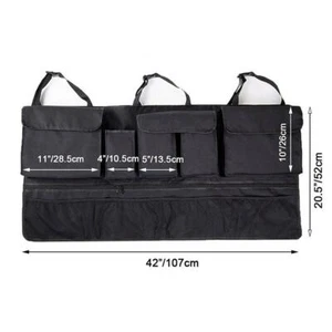 Car Vehicle Storage Backseat Trunk Organizer Adjustable Hanging Seat Back Bag  - Picture 1 of 11