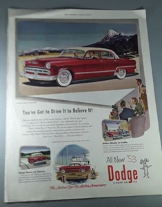 Original 1953 Dodge Coronet Magazine Ad "You've Got to Drive It to Believe It!" - Picture 1 of 1