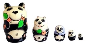 Dolls Russes- Panda Painted At Hand By Strogonova Russia - Picture 1 of 1