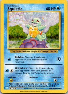 Pokemon Classic Collection Squirtle Holo CLB 001/034 - Image 1 of 2