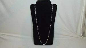 VINTAGE SARAH COVENTRY SILVER TONE BAR LINK TYPE NECKLACE 30" - Picture 1 of 9
