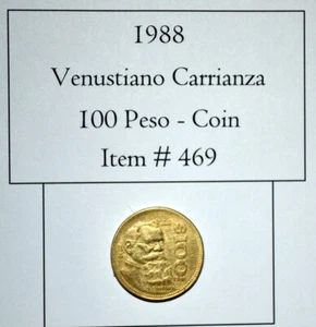1988, 100 Peso coin, # 469, vintage coins, rare coins, coins, vintage money - Picture 1 of 2