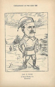 1900's TWO CARICATURES OF C.A. KENNEDY MANAGER STERLING BANK & JAS. G. ROSS REAL - Bild 1 von 2