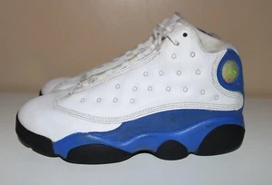 Nike Air Jordan 13 Retro PS Kids SIZE 1.5Y Shoes White Hyper Blue 414575-117 - Picture 1 of 6