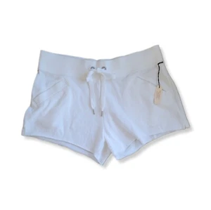 Victoria's Secret Shorts White Athletic Loungewear Cotton Blend Cozy Size S NEW - Picture 1 of 8