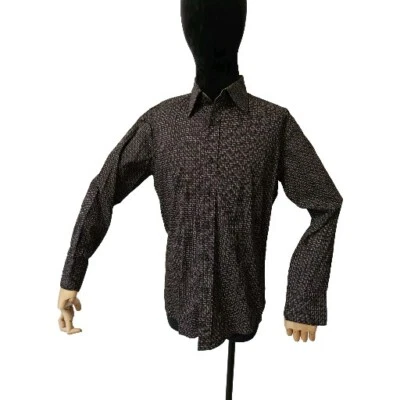 Camisa Dolce & Gabbana Hombre 16 1/2 L 100% Algodón Estampado Geométrico Foto 1 de 4