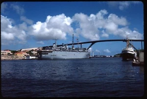 Original Ship/Boat Slide - US Navy AD44 USS Shenandoah Curacao 11-27-1983 - Picture 1 of 1