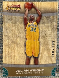 Julian Wright 2007-08 Topps Trademark Moves Wood Hardwood #57 /199 Rookie RC - Picture 1 of 2