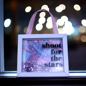 Greenbrier International Shoot for the Stars White Pink Wall Hanging Decor - Picture 1 of 4