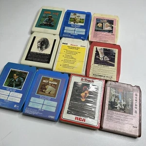 Vintage Lot Of 10 - 8 Track Tapes Country Billy Vaughn Dolly Parton  John Denver - Picture 1 of 6