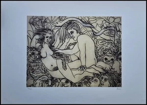ENRICO BAJ * Untitled * 70 x 50 cm * signed lithograph * limited # 41/100 - Bild 1 von 8