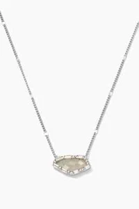 ¡SOLO UNO! ¡Collar Stella and Dot plata CAJA DE COLECCIONISTA PAVE LABRODORITA! ¡Nuevo en paquete! - Imagen 1 de 6