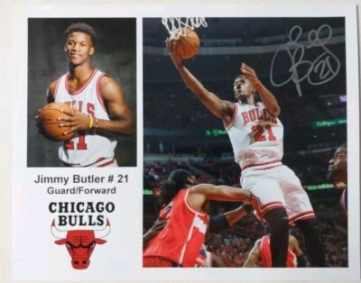 Jimmy Butler NBA signed autographed Chicago Bulls 8X10 photo #21 - Image 1 of 4