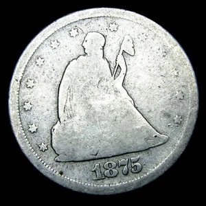 1875-S Twenty Cent Piece 20cp Silver  ---- Nice Condition Coin ---- #933K - Picture 1 of 2
