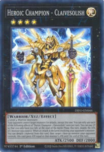 YGO-4x-Near Mint-Heroic Champion - Claivesolish - DIFO-EN044 - Super Rare - 1st - Picture 1 of 1