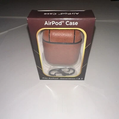 NUEVO Estuche para AirPod Se Adapta a Generación 1 y 2 con Gancho de Transporte y Sensación de Cuero Suave Foto 1 de 4