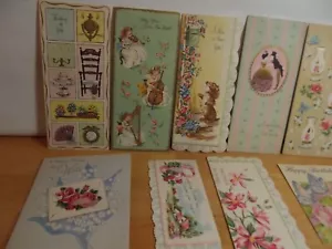 LOTE DE 9 TARJETAS DE FELICITACIÓN DE CUMPLEAÑOS VINTAGE SIN USAR FELICITACIONES - Imagen 1 de 9