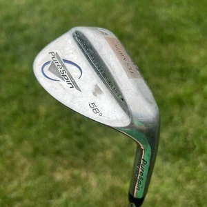 Pure Spin 58* Sand Wedge Tungsten Sole RH Diamond Face Scoring S2 Steel Shaft - Picture 1 of 12