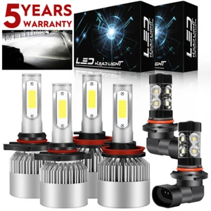 For Dodge Ram 1500 2500 3500 2009-2018 6000K LED Headlight Hi-Low + Fog Bulbs S2 - Picture 1 of 17