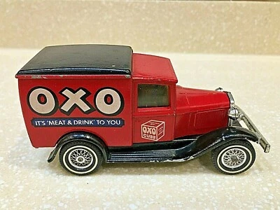 Camión de reparto Oxo Ford Modelo A 1981 Matchbox vintage diecast 4" largo Inglaterra Foto 1 de 4