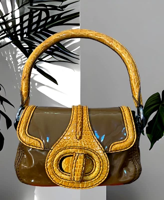 Prada Pattina Sottospalla Patent Leather Bag - Image 1 of 4