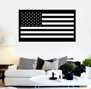 Vinyl Wandtattoo Amerikanische Flagge USA Symbol Patriotisches Dekor (216ig) - Bild 1 von 2