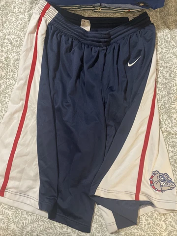 Vintage Gonzaga Bulldogs Shorts Mens X-Large Blue Red Nike Team Basketball NCAA Cover