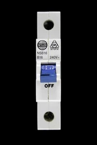 WYLEX 16 AMP CURVE B 6kA MCB CIRCUIT BREAKER NSB16 STOTZ NSB - Picture 1 of 6