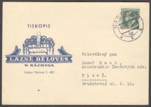 Czechoslovakia 1937 pictorial advertisement card - Picture 1 of 2