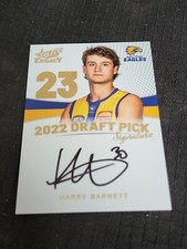 2023 AFL Select Legacy West Coast Gold Draft Pick Signature Harry Barnett 10/90