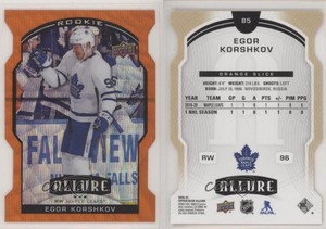 2020-21 Upper Deck Allure Rookie Orange Slice Egor Korshkov #85 Rookie RC