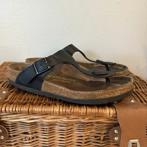 Birkenstock Gizeh Damen Slipper Sandalen Schwarz EU 38 US 7 Komfort Strand Beach - Bild 1 von 7