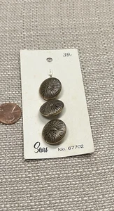 Vintage Sears und Rehbock 3 gold und schwarz geätzte Schaftknöpfe 3/4" Größe - Bild 1 von 3