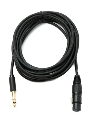 Audio Kabel 5 m XLR 3 polig Buchse zu 6.35 mm Klinke Stecker AUX Adapter - Bild 1 von 4