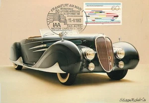 Tarjeta máxima BB001 coche antiguo coche clásico Delahaye tipo 165 California - Imagen 1 de 2